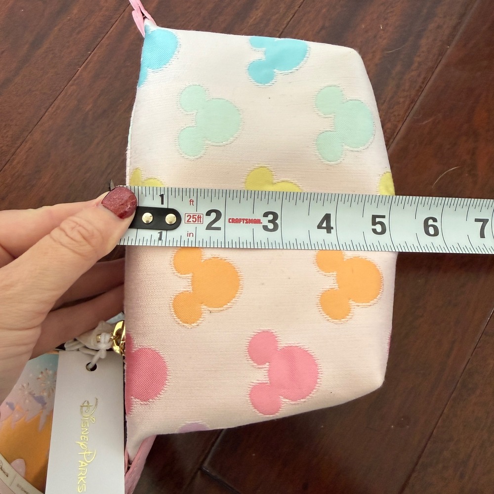 Disney Parks Stoney Clover Lane Mickey Mouse Pastel Small Pouch Pink NWT Rare - Picture 7 of 7